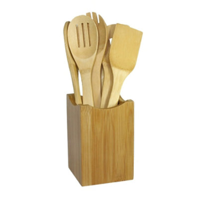 Oceanstar - 7 Piece Bamboo Cooking Utensil Set - 1 Pack - Image 1