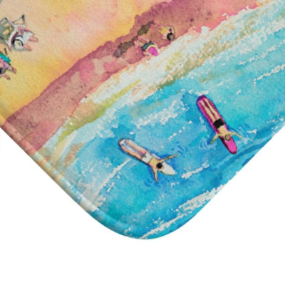 Onetify - Colorful Day at the Beach Bath Mat Home Accents - 1 Pack - Image 2