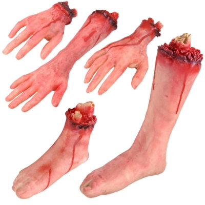 AGK - Halloween Severed Hands Feet Props - 1 Pack - Image 1