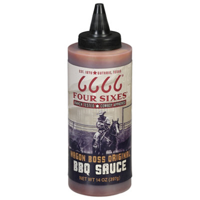 Four Sixes Wagon Boss Original Bbq Sauce 16oz Bottle - 16 OZ - Image 1