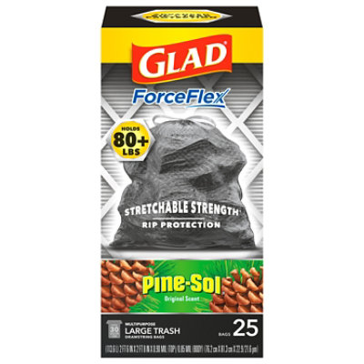 Glad Forceflex Drawstring Large Trash Bags 30 Gallonpine Sol Original Scent 25 Count - 25 CT - Image 3