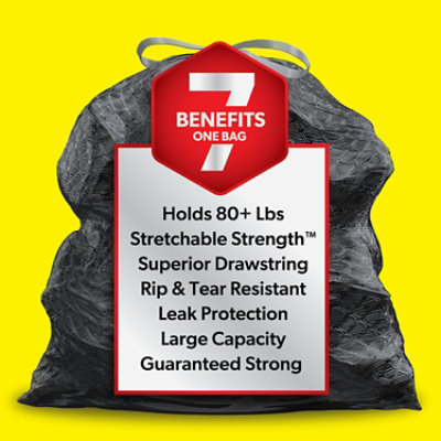 Glad Forceflex Drawstring Large Trash Bags 30 Gallonpine Sol Original Scent 25 Count - 25 CT - Image 4