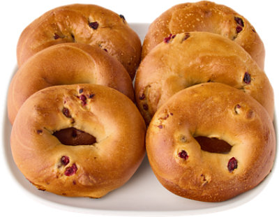 Cranberry Orange Bagels 6 Count - EA - Image 1