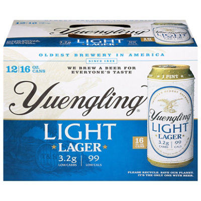 Yuengling Light Lager - 12-16 FZ - Image 1
