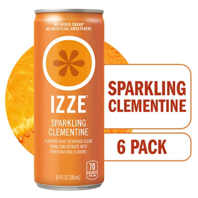 Izze Sparkling Clementine 6-8.4fz - 6-8.4FZ - Image 1