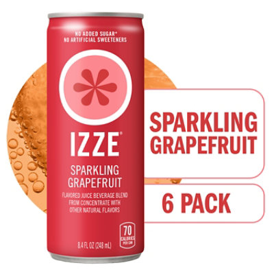 Izze Sparkling Grapefruit 6-8.4fz - 6-8.4FZ - Image 1