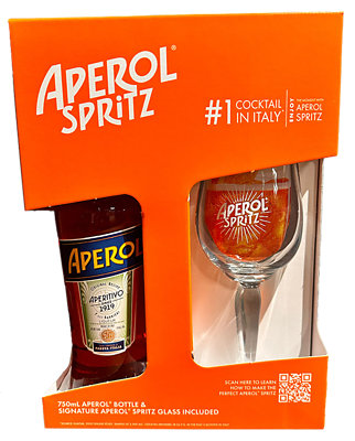 Aperol Aperitivo W/ Glass 750 Ml - 750 ML - Image 1