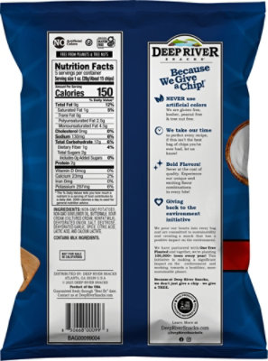 Deep River Sour Cream on Kettle Chp - 5 Oz - Image 6