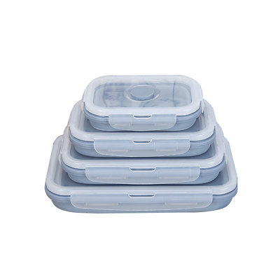 HomeIn - 800ml Silicone lunch box - Blue1 - 1 Each - Image 1