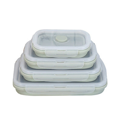 HomeIn - 540ml Silicone lunch box - Green1 - 1 Each - Image 1