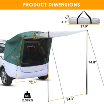 inQ Boutique - Silver Tape Hardcore SUV Rear Tent - 1 Each - Image 3