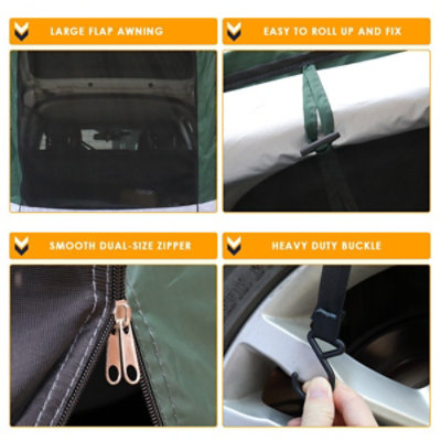 inQ Boutique - Silver Tape Hardcore SUV Rear Tent - 1 Each - Image 4