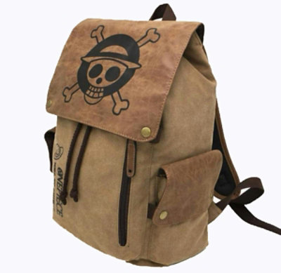Afoxsos - Afoxsos Japanese Anime Backpacks Canvas 10.6"x4.7"x16.5" - Grey & Brown - 1 Each - Image 2