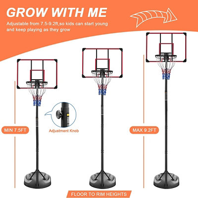 Yeah Depot - Portable Basketball Hoop System Height Adjustable - 1 Each - Image 2
