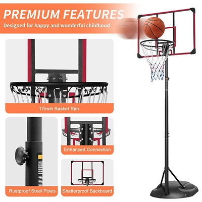 Yeah Depot - Portable Basketball Hoop System Height Adjustable - 1 Each - Image 4