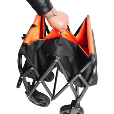 NEW SPACE - Folding Wagon Cart - Easy Maneuverability - 1 Each - Image 2
