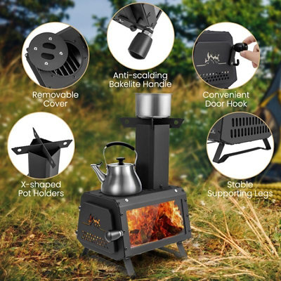 Adawe-Store - Portable Stove Fire Pit - Ideal for Outdoor Camping & Hiking - 1 Each - Image 3