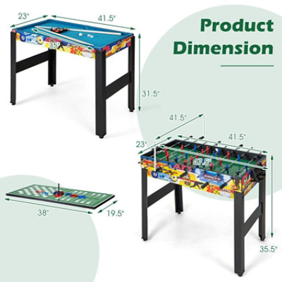 Hooya Imp.& Exp. - 12-in-1 Combo Game Table Set Foosball Air Hockey Pool Chess Ping Pong - 1 Each - Image 3