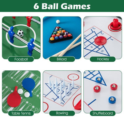 Hooya Imp.& Exp. - 12-in-1 Combo Game Table Set Foosball Air Hockey Pool Chess Ping Pong - 1 Each - Image 4