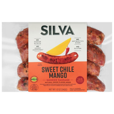 Silva Sausage Sweet Chile Mango Smoked Sausage, 12 Oz - 12 OZ - Image 1