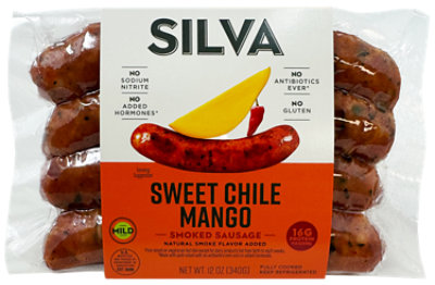 Silva Sausage Sweet Chile Mango Smoked Sausage, 12 Oz - 12 OZ - Image 1