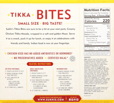 Sukhi's Indian Chicken Tikka Masala Samosa Frozen Appetizer Snack - 10 Oz - Image 5