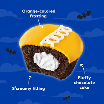 Hostess ScaryCakes Cupcakes - Chocolate Snack Cakes with Creamy Filling - 14 Count - Image 2