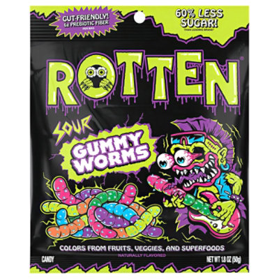 Rotten Sour Gummy Worms - 1.8 OZ - Image 2