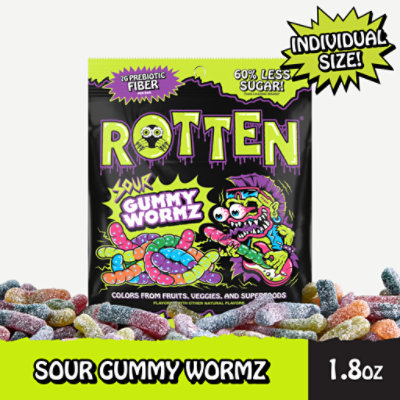 Rotten Sour Gummy Worms - 1.8 OZ - Image 2
