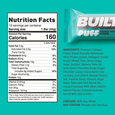 Built Bar Cookie Dough Chunk Puff - 1.55 OZ - Image 4