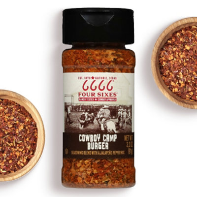 Four Sixes Cowboy Camp Burger Seasoning Blend 3.2oz Bottle - 3.2 OZ - Image 2