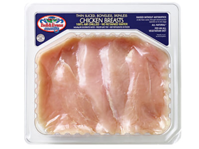 Bell & Evans Chicken Breast Boneless Skinless Thin Value Pack - LB - Image 1