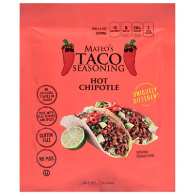 Mateos Gourmet Seasoning Hot Chipotle Packet - 1 OZ - Image 3