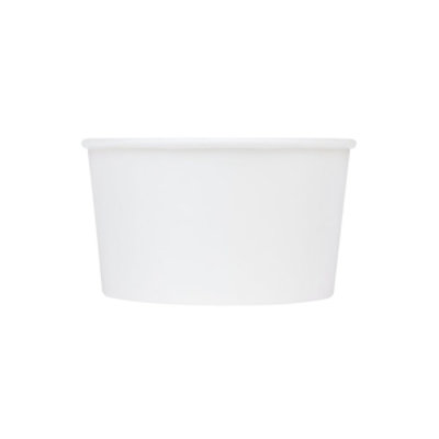 Karat Earth 12oz Eco-Friendly Paper Food Containers (114.6mm), White - 500 pcs - Image 1