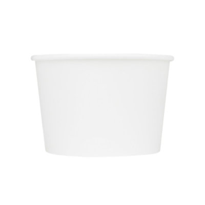 Karat Earth 16oz Eco-Friendly Paper Food Containers (114.6mm), White - 500 pcs - Image 1