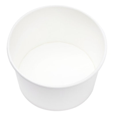 Karat Earth 8oz Eco-Friendly Paper Food Containers (90.8mm), White - 1,000 pcs - Image 2
