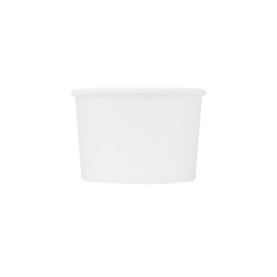 Karat Earth 8oz Eco-Friendly Paper Food Containers (90.8mm), White - 1,000 pcs - Image 1