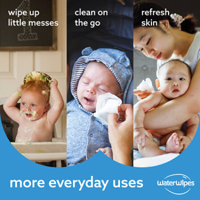 WaterWipes Original 99.9% Water Based Unscented & Hypoallergenic Baby Wipes - 360 Count - Image 6