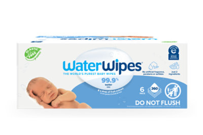 WaterWipes Original 99.9% Water Based Unscented & Hypoallergenic Baby Wipes - 360 Count - Image 1