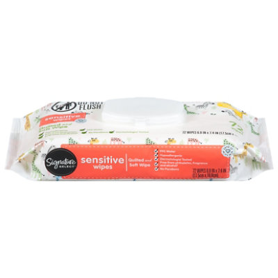Signature Select Sensitive Wipes Quilted & Soft 1x 72 Ct - 72 CT - Image 1