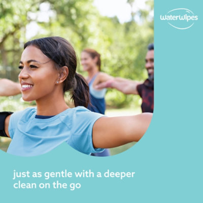 WaterWipes Sensitive+ On The Go Wipes 3-In-1 Cleans Cares Protects 99.9% Water Hypoallergenic - 28 Count - Image 4