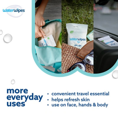 WaterWipes Sensitive+ On The Go Wipes 3-In-1 Cleans Cares Protects 99.9% Water Hypoallergenic - 28 Count - Image 5