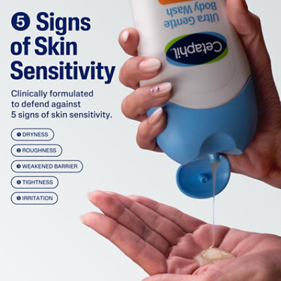 Cetaphil Ultra Gentle Boby Wash Skin Soothing - 16.9 FZ - Image 2