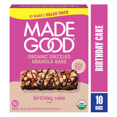 Made Good Drizzled Bday Cake Granola Bar Fmly Pk - 8.5 OZ - Image 1