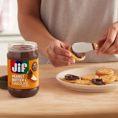 Jif 15 Ounce Chocolate Peanut Butter 12 Count Each - 15 OZ - Image 4