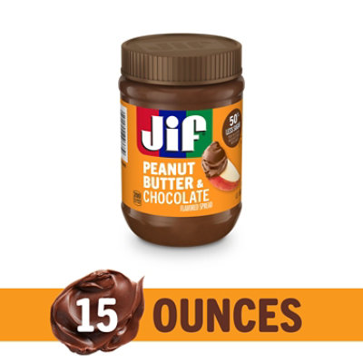 Jif 15 Ounce Chocolate Peanut Butter 12 Count Each - 15 OZ - Image 1