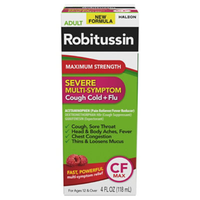Robitussin Severe Cold & Flu Cf 4oz - 4 FZ - Image 1
