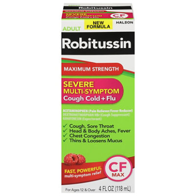 Robitussin Severe Cold & Flu Cf 4oz - 4 FZ - Image 1