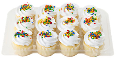 Everyday White Mini Cupcakes 12 Count - EA - Image 1