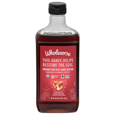 Wholesome Agave Blue Raw Regenerative Organic - 18.5 FZ - Image 1